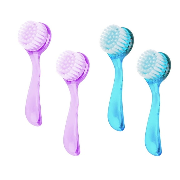 4PCSFacial Cleansing Brush, Facial Exfoliating Brush Face Wash Scrub Exfoliator Brush for Makeup Skincare Removal2789