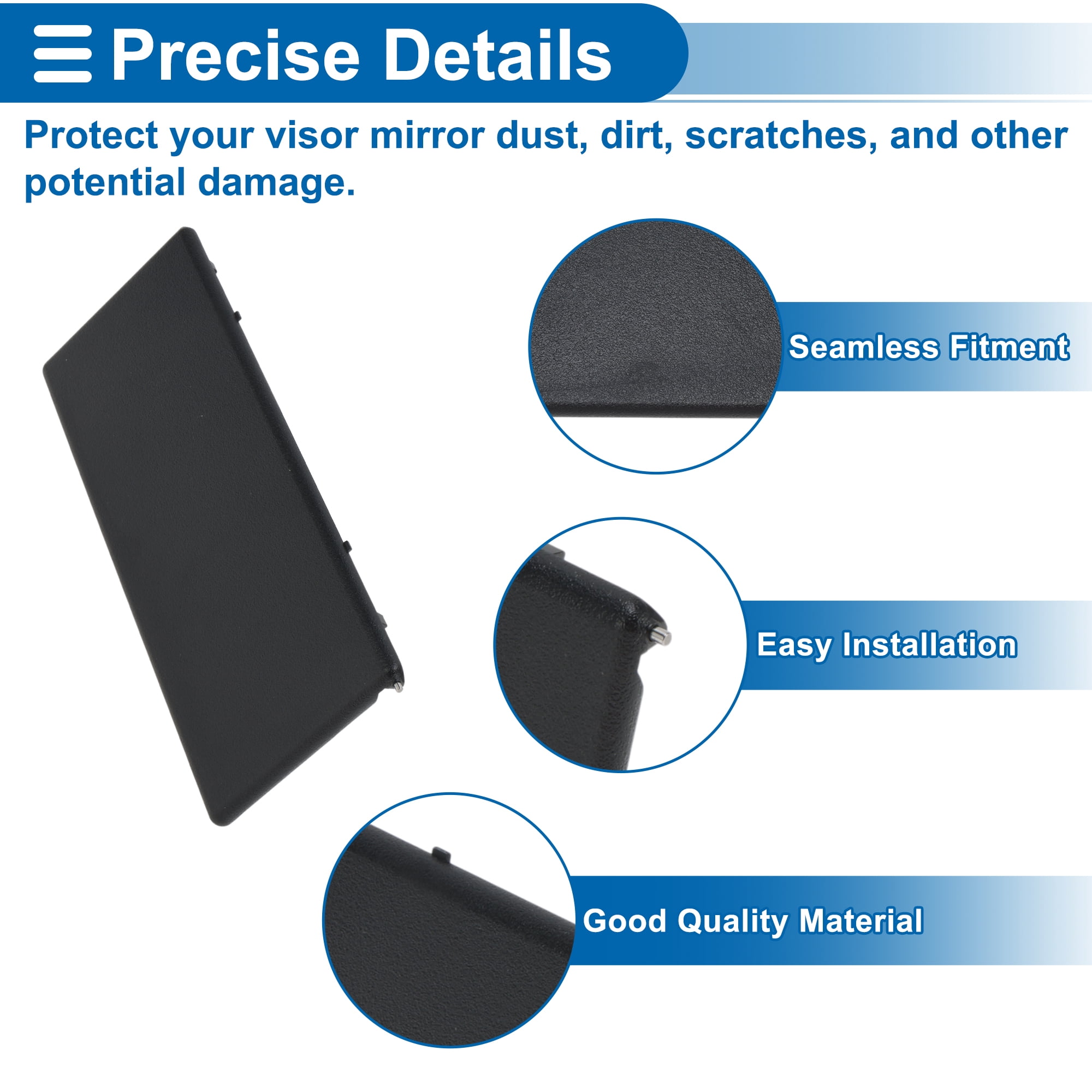 Unique Bargains Sun Visor Mirror Cover for Buick Envision Regal Lacrosse Excelle Black