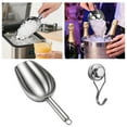 thumbnail image 2 of Stainless Steel Ice Scoop for Freezer with Hook - Ice Scoop for GE Profile Opal 2.0 Nugget Ice Maker, for Kitchen Bar Party Accessories, 2 of 8