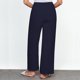 thumbnail image 4 of Pantalones anchos de lino de cintura alta para mujer - Cordón con cremallera, bolsillos - Informal/viajes - Ajuste regulable, 4 of 4