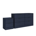 thumbnail image 3 of Kappesberg New Fresno 2-Piece Bedroom Set, One 6-Drawer Dresser & One 2-Drawer Nightstand, Blue - for Adults and Teens, 3 of 6