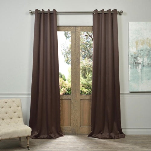 Java Brown 84Inch Blackout Curtain Pair 2 Panel