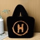 thumbnail image 1 of Bolsas De Felpa Causal Fuzzy Bag Color Contraste Moda Letra H para mujeres niñas (Negro), 1 of 8