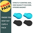 thumbnail image 2 of ABCISI Golf Hat Clip Ball Marker Holder, 4 Pack Silicone with Strong Magnetic Attach to Pocket Cap Edge Gifts for Golfers Men Women (Black&Blue), 2 of 7