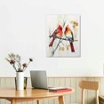 thumbnail image 2 of ONETECH  Dean Crouser Cardinal Pair Watercolor Red Wood and Canvas Decorative Wall Art Sign, 2 of 4