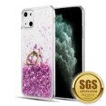 thumbnail image 3 of Kaleidio Case For iPhone 13 (6.1") [Waterfall Quicksand] TPU Slim Gel [Ring Stand] Hybrid Skin Cover [Liquid Glitter Purple], 3 of 5