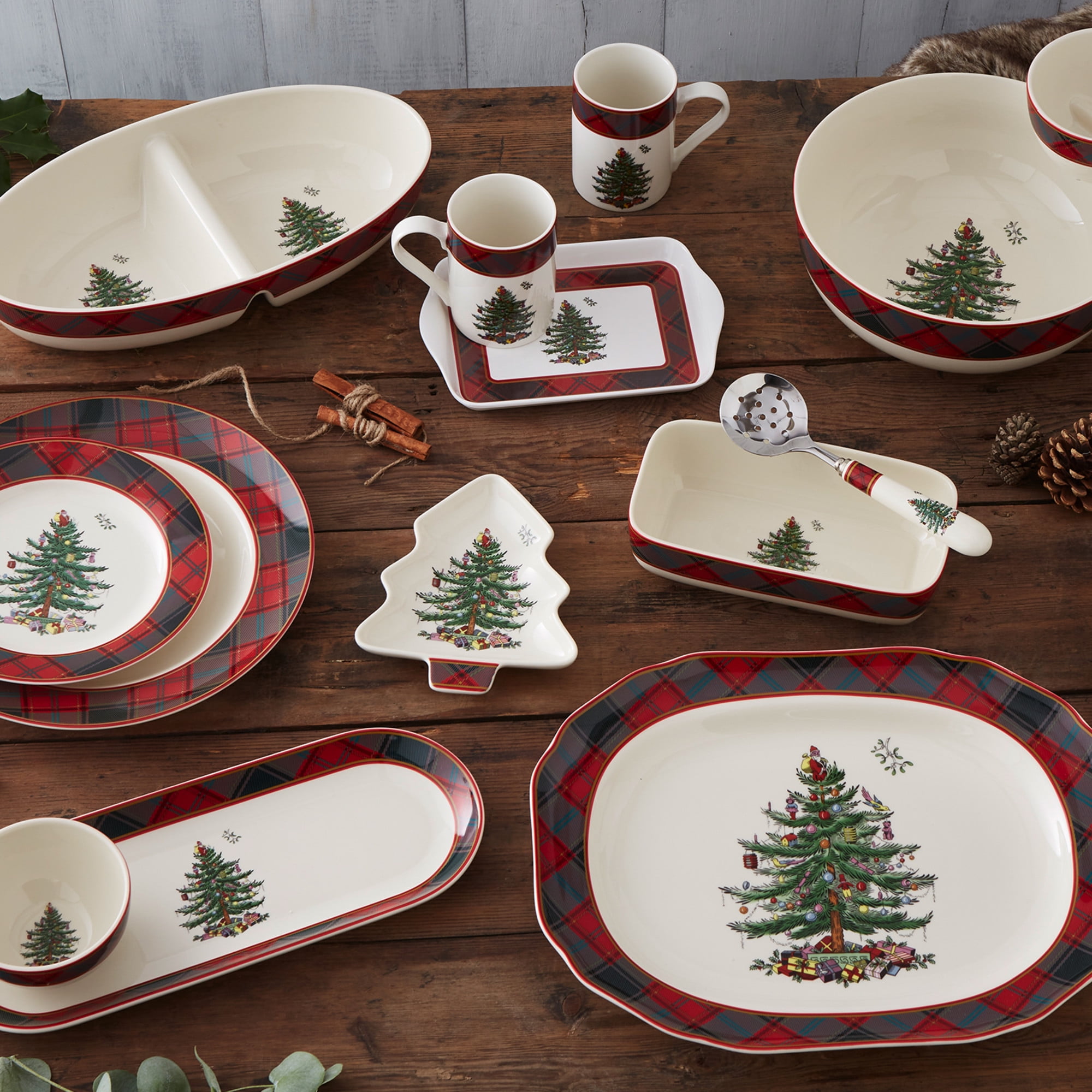 Spode Christmas Tree Tartan 12