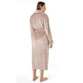 thumbnail image 3 of Turquaz Linen Women’s Long Plush Fleece Bathrobe with Pockets (Pink, XXL), 3 of 3