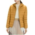 thumbnail image 1 of FAIWAD Women's Quilted Lightweight Puffer Jacket Long Sleeve Full Zip Warm Padded Pockets Coats, 1 of 7