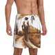 thumbnail image 2 of Balery Western Cowboy Countryside Pantalones cortos de pijama de punto de algodón para hombre con cinturilla y bolsillos-Large, 2 of 6