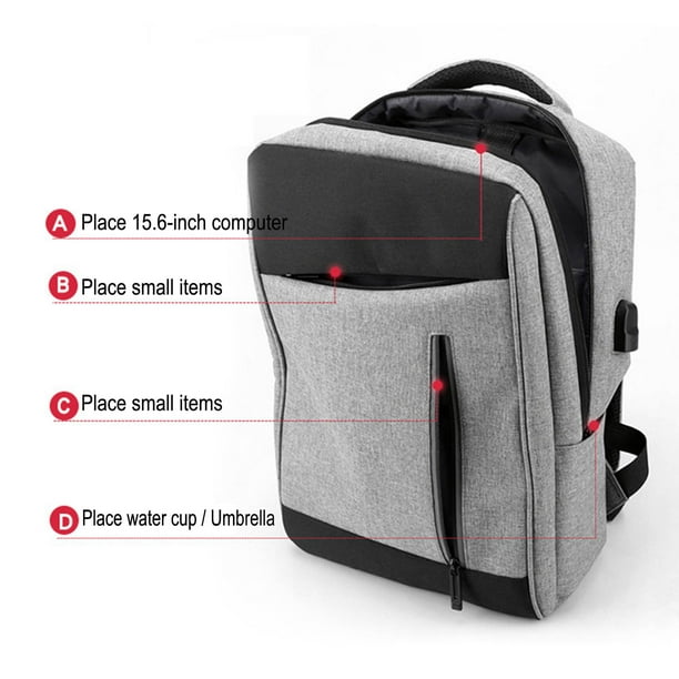 Cut Prices Military Rucksack Men Backpack 15.6 In USB Charging Laptop Computer Bag Casual Business Laptop Rucksack nylon Yilush Walmart