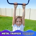 thumbnail image 6 of Sportspower Outdoor My 1st Metal Swing Set for Ages 3-8, 400lbs Capacity & 6.2ft Frame, 2 Swings, Trapeze & 5ft Slide, 6 of 10