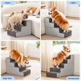 thumbnail image 4 of Escaleras ZOMISIA para perro Pet Stairs para sofá, color gris, 3 peldaños, 4 of 6