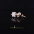 thumbnail image 6 of Diamond Celebrity's 0.50ct VVS 'D' Moissanite Men's/Womens 925 Silver Yellow Round Stud Earrings, 6 of 12