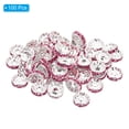 thumbnail image 3 of Unique Bargains 10mm Spacer Beads, 100pcs Bead Spacers Rhinestone Round Bulk Beads for Jewelry Making, Pink, 3 of 5