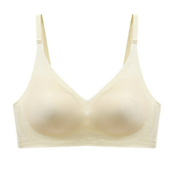 Besolor Push up Bras for Women Full Coverage Wireless Everyday Underwear Small Chest Shows Large Seamless Bra