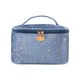 thumbnail image 1 of Velvet Makeup Bag with Handle Cosmetic Bags with Makeup Brush Holder Travel Make up Bag for Women, A Blue, 1 of 5