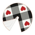 thumbnail image 3 of Bingfone Christmas Tree Skirt Mat Christmas Decoration Interior 30"-Heart Black Buffalo Plaid Gingham, 3 of 8