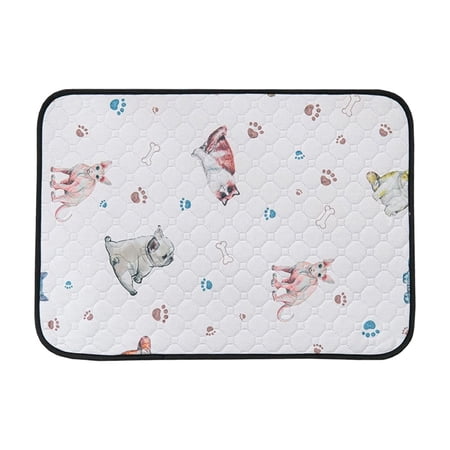 huayou Cute Cartoon Pattern Washable Pet Pee Pad Waterproof Non Slip Absorbent Mat for Home and Travel Use