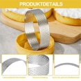 thumbnail image 3 of 8pcs Tartlet Molds, Dessert Rings with Holes, Stainless Steel Cake Rings, Crumpet Rings for DIY Mousse Cakes and Muffins, 3 of 5