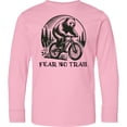 thumbnail image 3 of Inktastic Mountain Biking Fear No Trail Long Sleeve Youth T-Shirt, 3 of 5