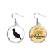 thumbnail image 1 of Black Grouse retrato animal Pendiente del lóbulo de la joyería del pendiente de la hoja del otoño Unbranded M, 1 of 3