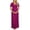 Hot Pink, variant on Women's Maternity Lace Maxi Dress, 400g Stretch Spandex Lace V-Neck Short Sleeve Floor-Length Gown, Elegant Photoshoot & Baby Shower Maternity Long Dress, 1pc, S/M/L/XL