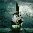 thumbnail image 4 of Haunted Hill Farm 1.6' Animated Evanora Animatronic Witch, Indoor /Covered Outdoor Halloween Decoration, 4 of 9