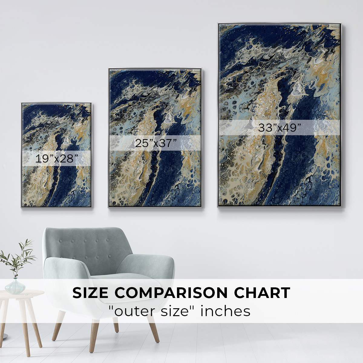 C39 Framed Premium Gallery Wrapped Canvas - Ready to Hang - 17 x 25 - Silver Floating Frame