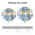 thumbnail image 7 of YFYANG Round Fitted Table Cloth, Waterproof Blue Watercolor Leaf Vein Texture Pattern Polyester Table Cover, Indoor Outdoor Decorative Tablecloths with Elastic Edge, 7 of 7