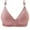 Pink, variant on QLEICOM Everyday Bras for Women, Women's Comfort Lift Wirefree Bra Print Gathered Together Daily Bra Underwear No Rims Bras No Underwire Pink Cup 40/90BC