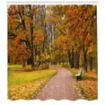 thumbnail image 3 of Ambesonne Fall Shower Curtain, Idyllic Rural Park Woods, 69"Wx70"L, Multicolor, 3 of 3