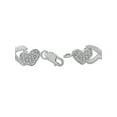thumbnail image 2 of White Diamond Accent Sterling Silver Heart Bracelet, 7.5, 2 of 4