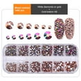 thumbnail image 3 of HAOAN 1440 Pieces Nail Crystals Flat Back Gems Round Crystal Rhinestones 6 Sizes (1.5-3.8 mm) for Crafts Nail Face Art Clothes Shoes Bags DIY, 3 of 7