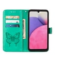 thumbnail image 5 of Wallet Case for Samsung Galaxy A33 5G(6.4 Inch) with Kickstand Card Slots Magnetic Clasp Flip Folio Phone Case, Butterfly Flower Design Pattern Soft TPU Shockproof Anti-Fall Protective Cover,Green, 5 of 12