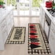 thumbnail image 4 of VIKAMA - Alfombra de terciopelo de cristal con tiras largas para Navidad, 2 piezas, para el hogar, la cocina, el baño, el inodoro, la suciedad, antideslizante, decoración del hogar, 4 of 5