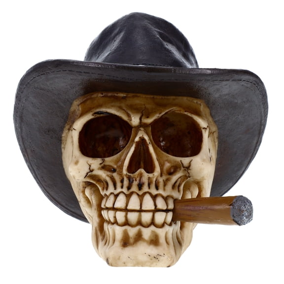 Treasure Cove P754705 Novelty Cowboy Skull Desktop Decoration