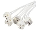 thumbnail image 4 of Uxcell Ceramic Silicone 12-250V 2A 20cm Long Bulb Socket White 5 Count, 4 of 6