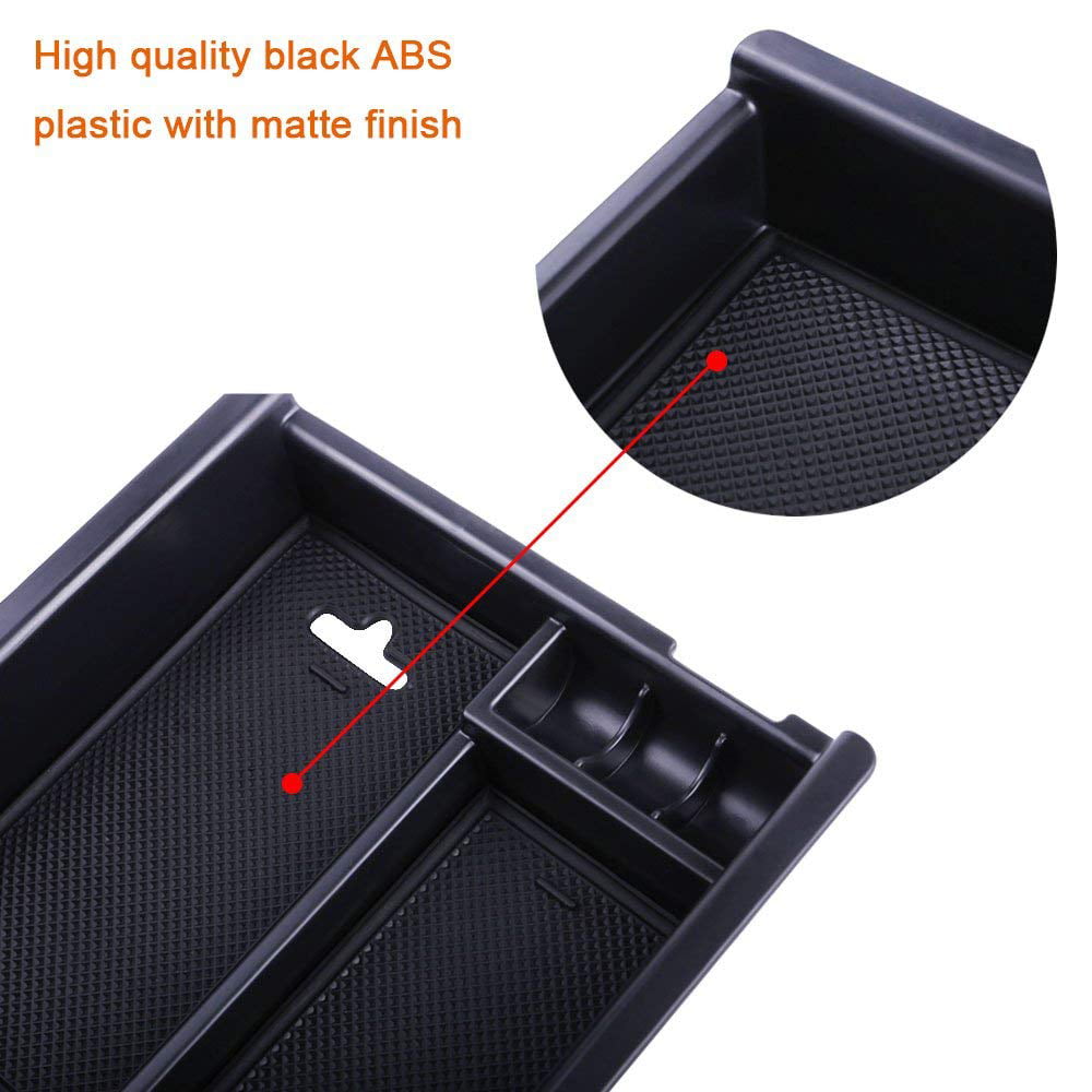 ABS Material Armrest Box Insert Tray JKCOVER Center Console Accessory Organizer Compatible with 2016 2017 2018 2019 2020 Toyota Tacoma 
