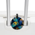 thumbnail image 3 of Peacock Feathers Set of 2pcs PU Leather Round Suitcase Tags with Privacy Cover and Name ID Tag - Ideal for Travel Luggage, Handbags, Backpacks, School Bags, 3 of 6