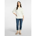 thumbnail image 6 of Time and Tru Women's French Terry Tunic Top with Long Sleeves, Sizes XS-XXXL, 6 of 6