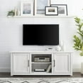 thumbnail image 3 of Bowery Hill 58" Rustic Low Profile TV Stand in Whitewash Finish, 3 of 15