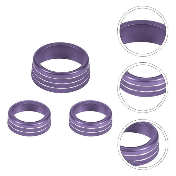 Raindrops Air Conditioner Trim Air Conditioner Knob Decorative Ring Aluminum Alloy 3Pcs