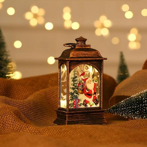 Linterna de Navidad de decoración Lámpara de Iluminación de para arriba Toy Decorativo Luz - Bronce yotijar Luz de linterna