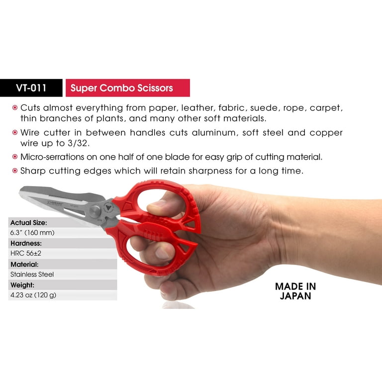 vSHEARS VT-011 Super Combo Scissors by Vampire Tools, 4-in-1 Multi