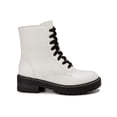 thumbnail image 2 of Sugar Womens Kaedy Faux Leather Lugged Sole Combat & Lace-up Boots, 2 of 3