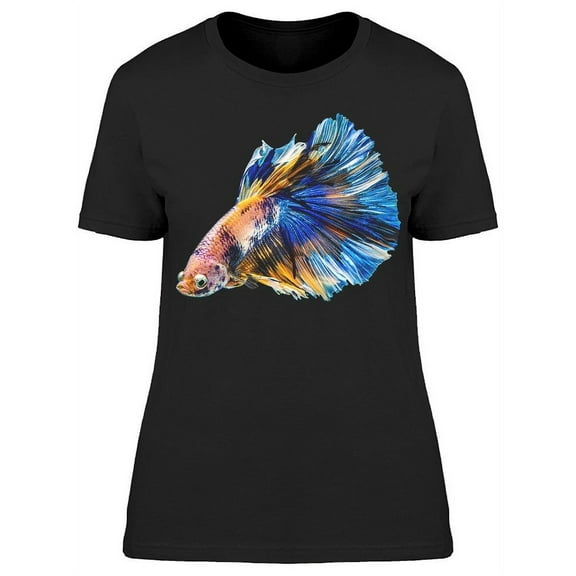 Cool Colorful Siamese Betta Fish T-Shirt Women -Image by Shutterstock, Female Large