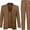 3pc Brown, variant on Lycody Boy's Formal Suit Set Slim Fit Kids Tuxedo Suits for Wedding Teen Toddler Boy Dress Suit Outfit