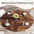 thumbnail image 6 of Tribesigns 47 Inch Round Dining Table, Modern Kitchen Table for 4, Small Dinner Table for Dining Room, Living Room, Wood and White (Only Table), 6 of 8