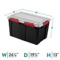 thumbnail image 3 of (4 pack) Sterilite Large Gasket Tote, 20 Gallon WaterProof Plastic Storage Bin with Lid, Gasket Seal and Durable Latches, Black, 3 of 12